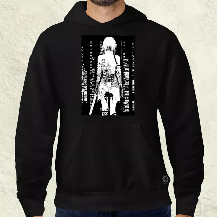 Cyberpunk manga lány v7 férfi pulóver