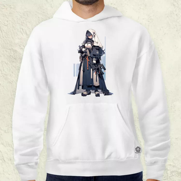 Dieselpunk anime apáca v1 férfi pulóver