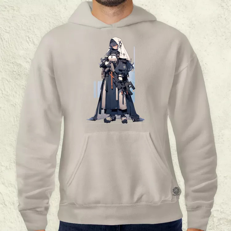 Dieselpunk anime apáca v1 férfi pulóver