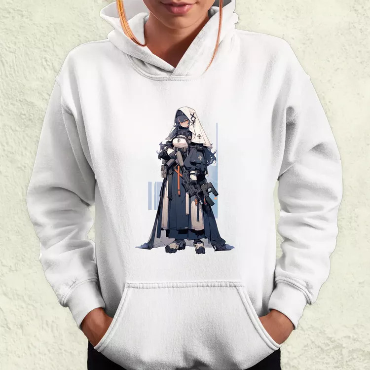 Dieselpunk anime apáca v1 női pulóver