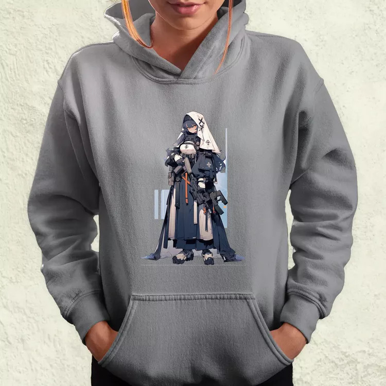 Dieselpunk anime apáca v1 női pulóver