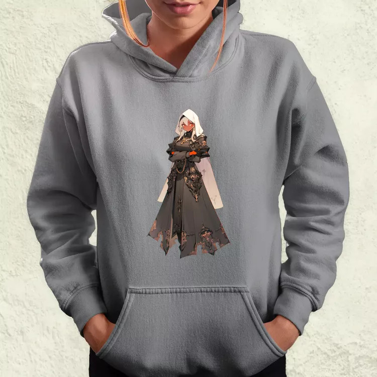 Dieselpunk anime apáca v5 női pulóver