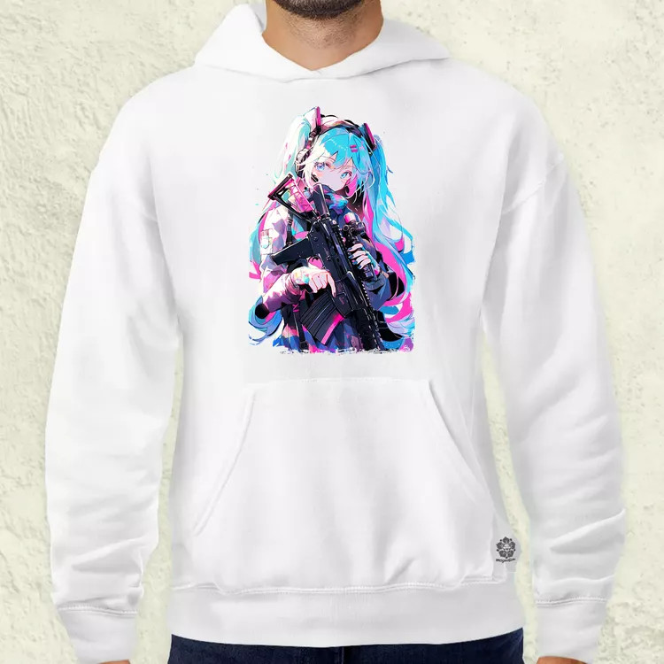 Hatsune Miku fanart v1 férfi pulóver