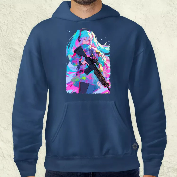Hatsune Miku fanart v2 férfi pulóver