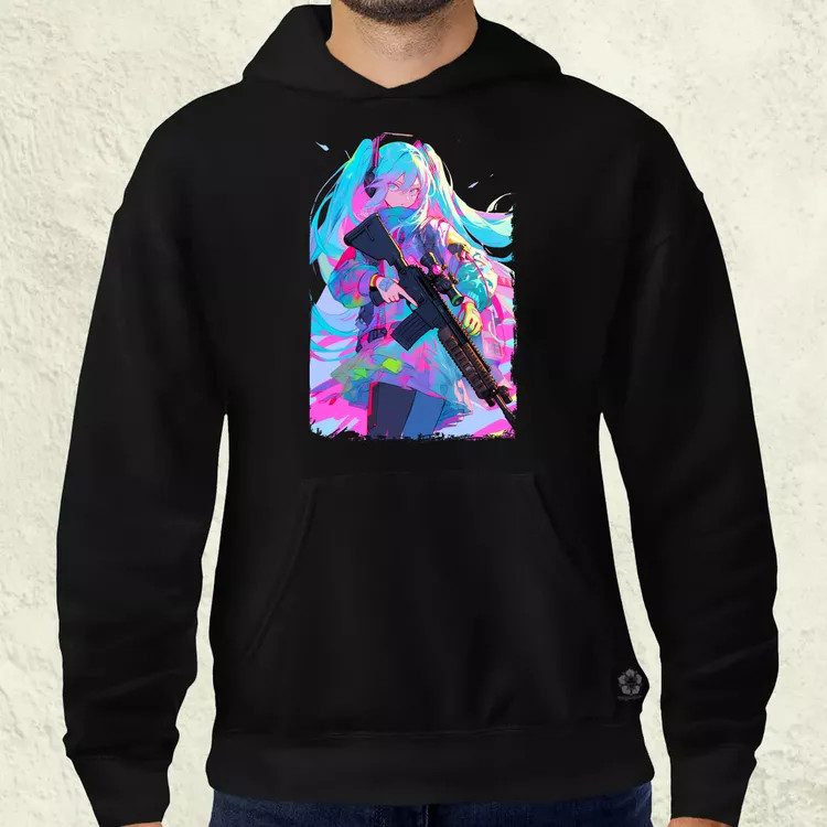 Hatsune Miku fanart v2 férfi pulóver