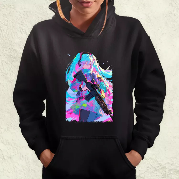 Hatsune Miku fanart v2 női pulóver