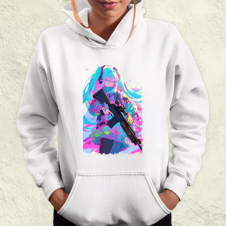 Hatsune Miku fanart v2 női pulóver