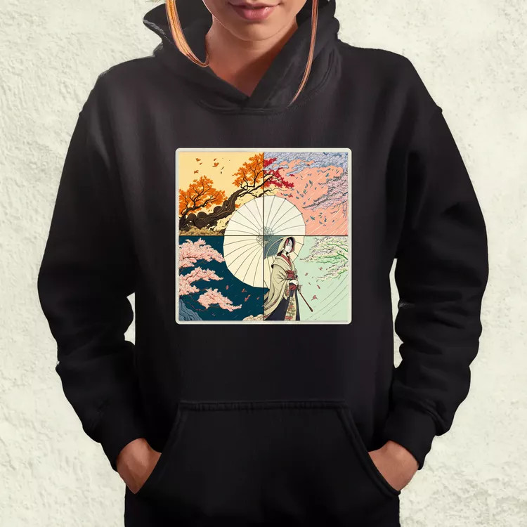 Japán évszakok v1 női pulóver