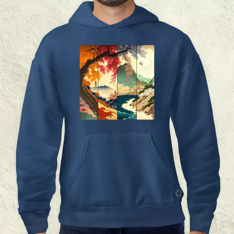 Japán évszakok v2 férfi pulóver