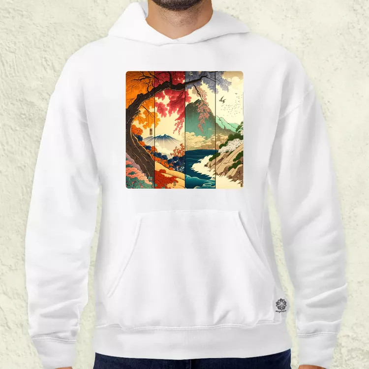 Japán évszakok v2 férfi pulóver