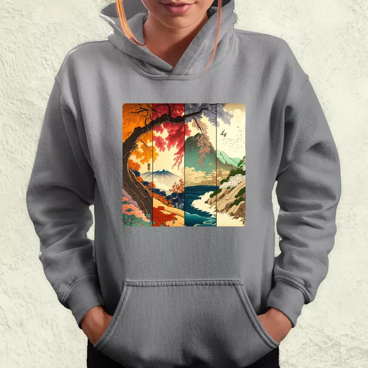 Japán évszakok v2 női pulóver