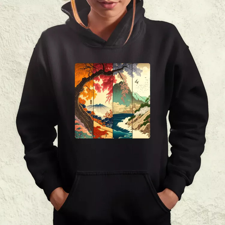 Japán évszakok v2 női pulóver