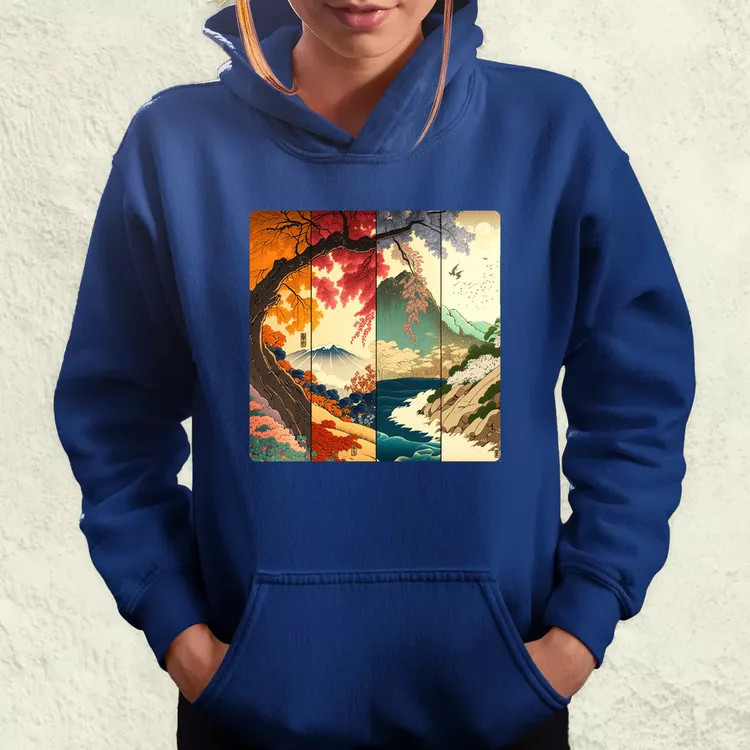 Japán évszakok v2 női pulóver