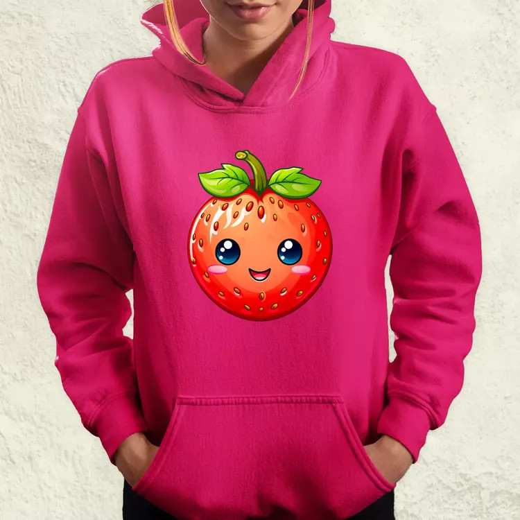 Kawaii eper női pulóver
