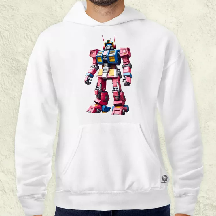 Pink mecha férfi pulóver