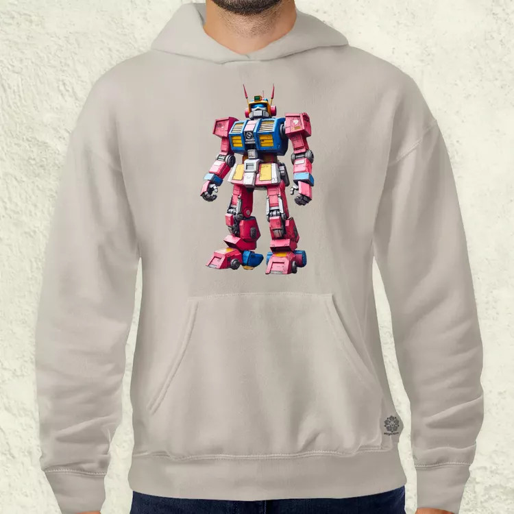 Pink mecha férfi pulóver