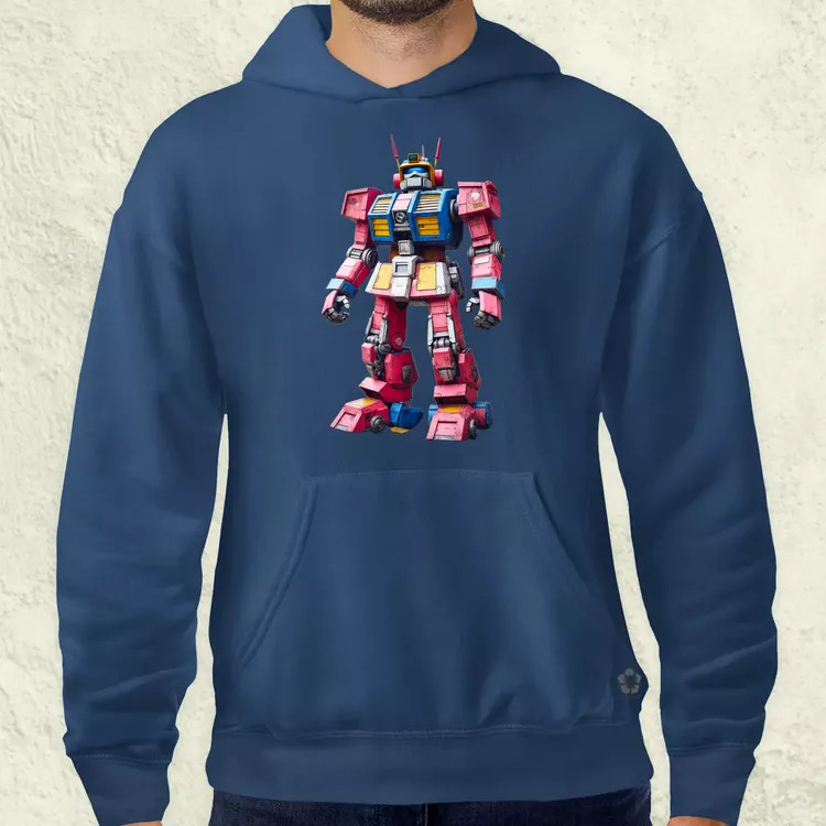Pink mecha férfi pulóver