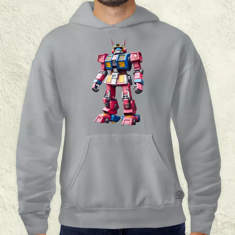 Pink mecha férfi pulóver
