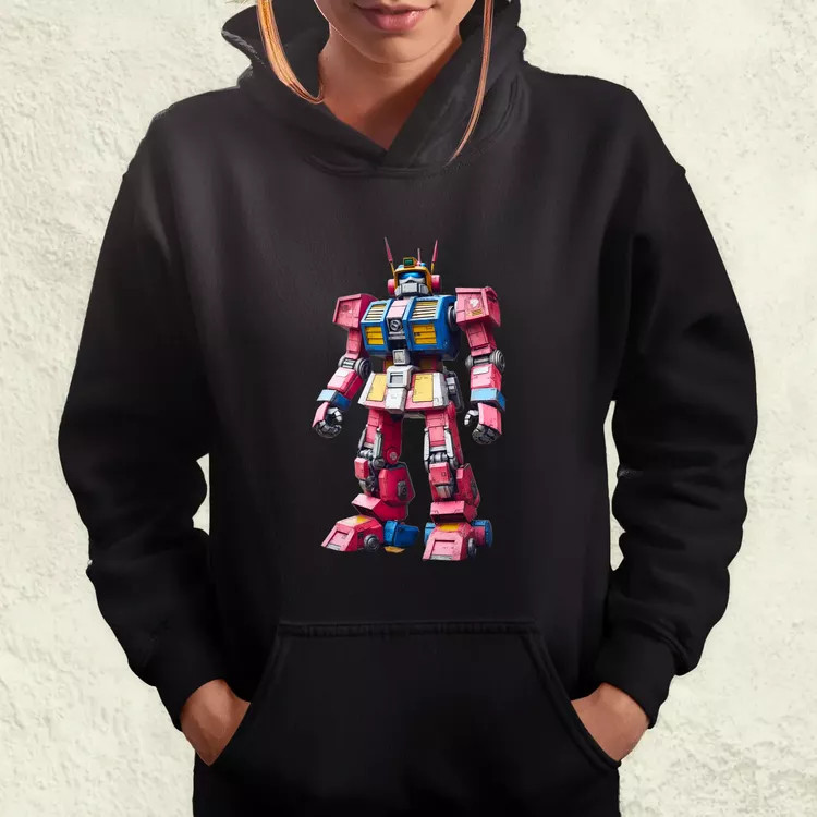 Pink mecha női pulóver