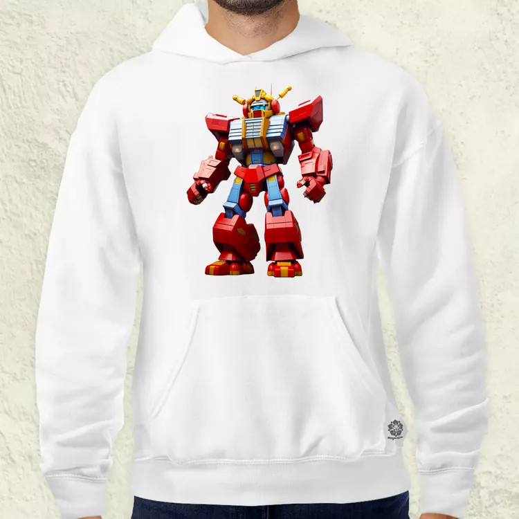 Piros mecha férfi pulóver