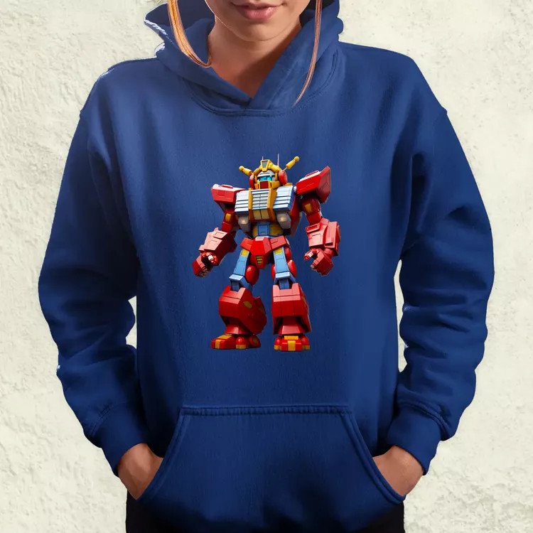 Piros mecha női pulóver