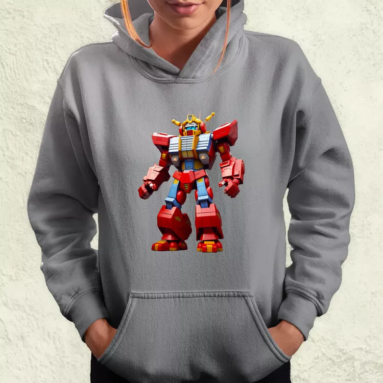 Piros mecha női pulóver