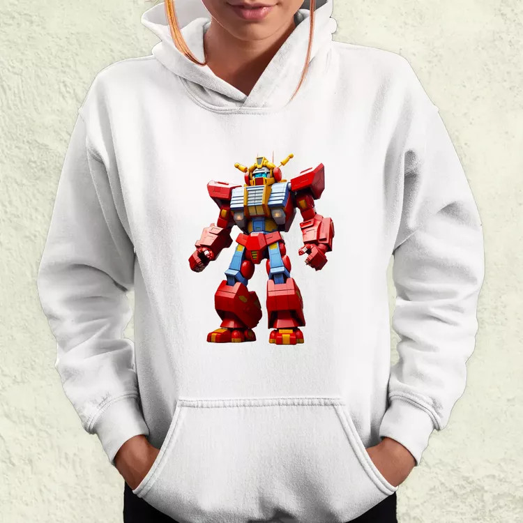 Piros mecha női pulóver