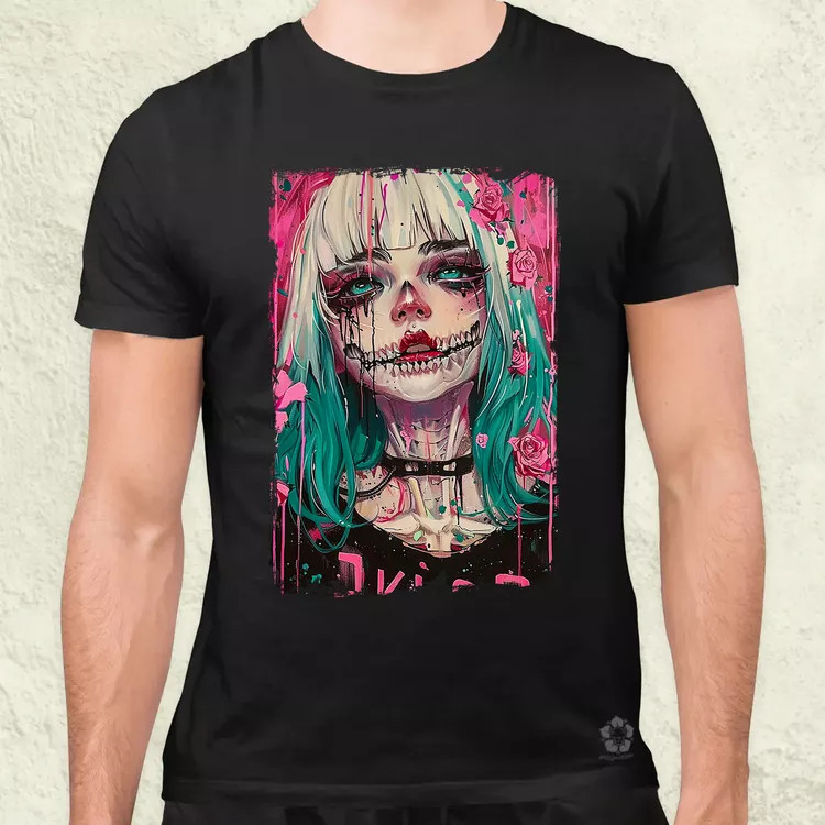 Anime koponya lány v1 férfi póló