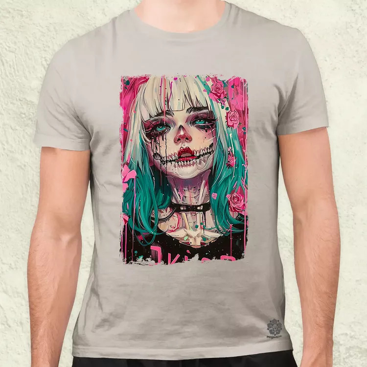 Anime koponya lány v1 férfi póló