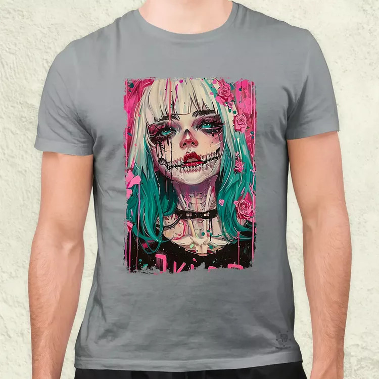 Anime koponya lány v1 férfi póló