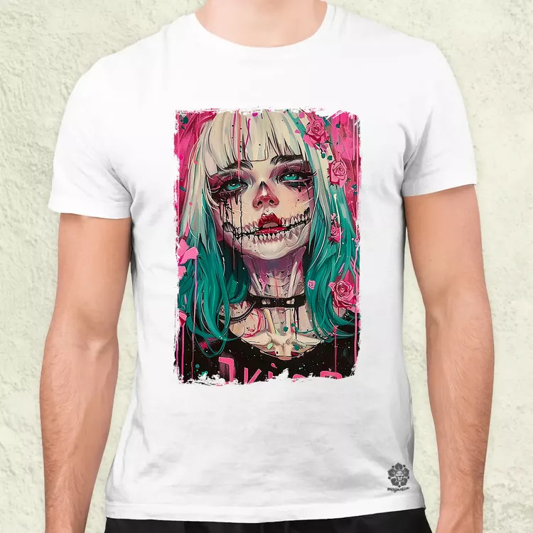 Anime koponya lány v1 férfi póló