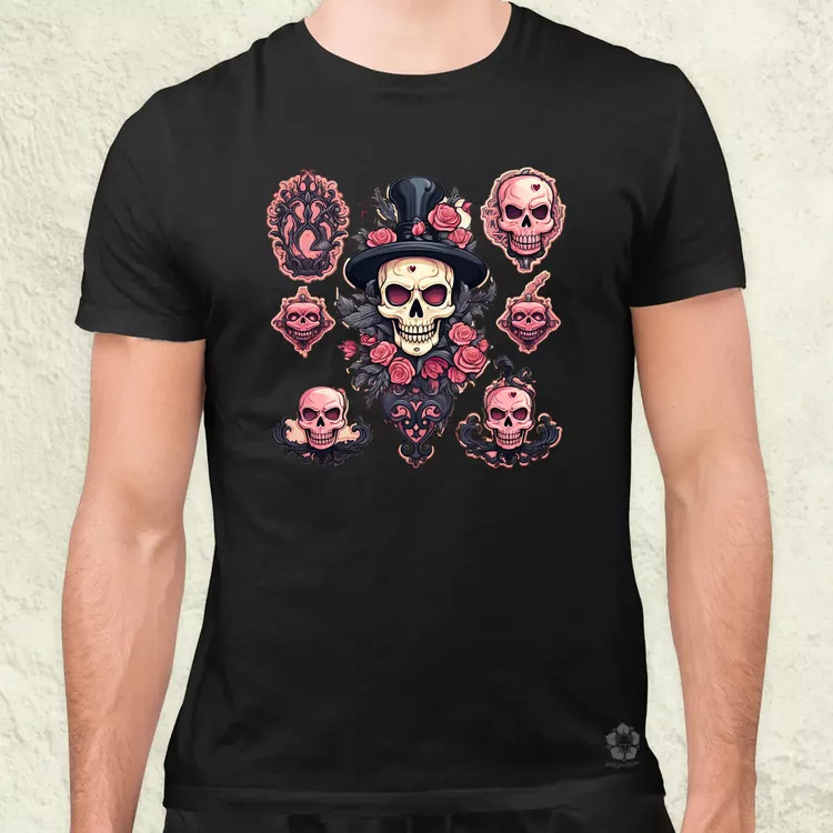Halloween matricák v7 férfi póló