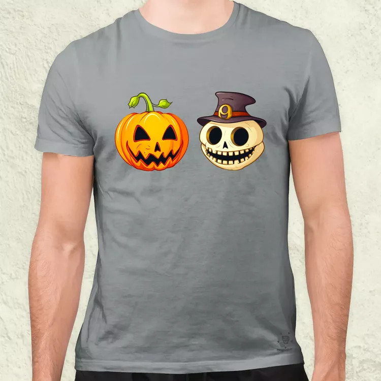 Halloween tök és koponya fantázia v13 férfi póló