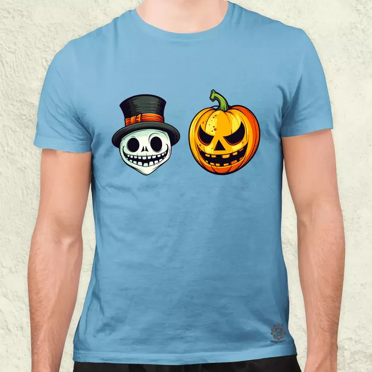 Halloween tök és koponya fantázia v16 férfi póló