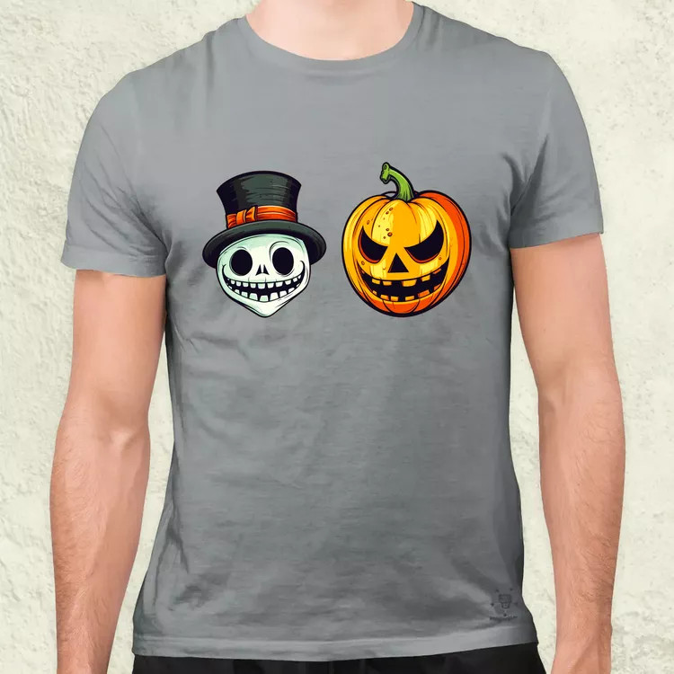 Halloween tök és koponya fantázia v16 férfi póló