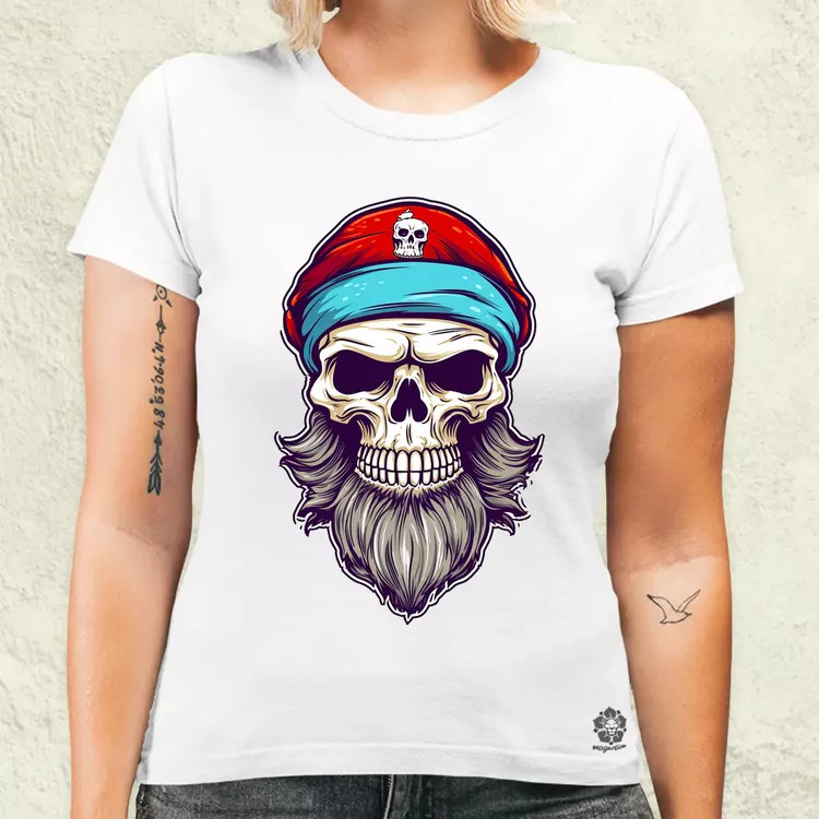Kalóz koponya v1 női póló