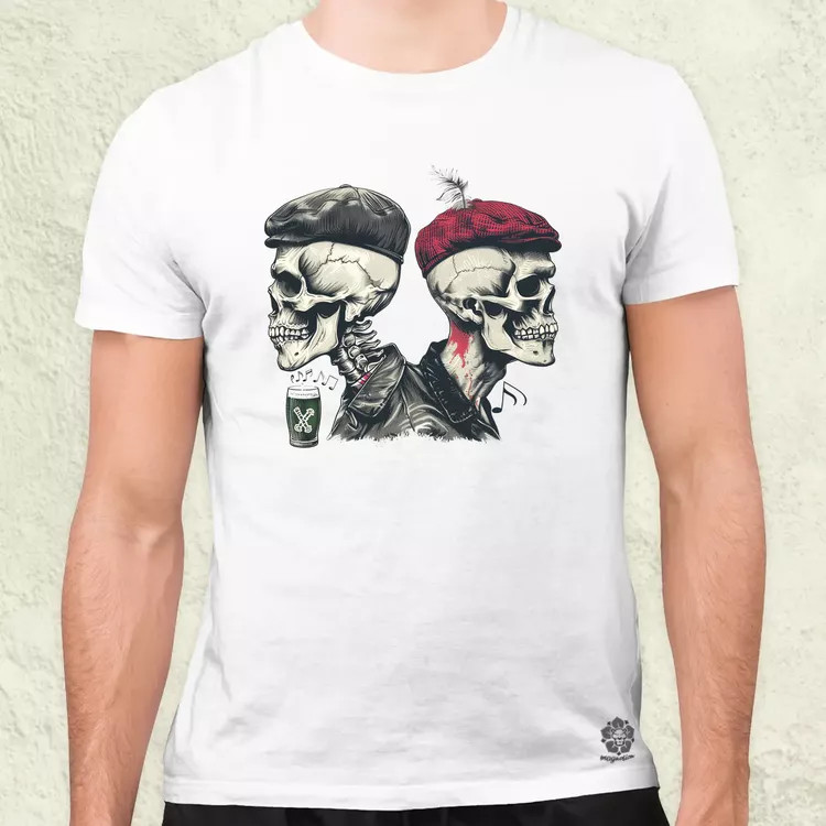 Punk koponyák v2 férfi póló