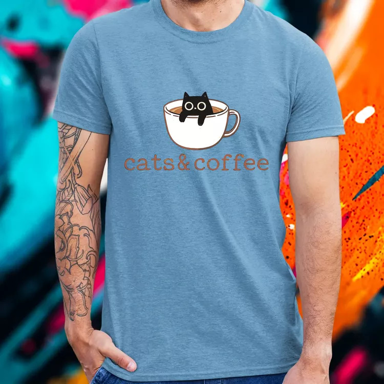 Cats and Coffee férfi póló