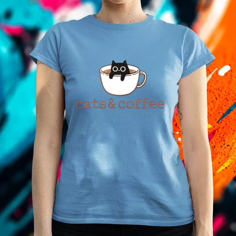 Cats and Coffee női póló