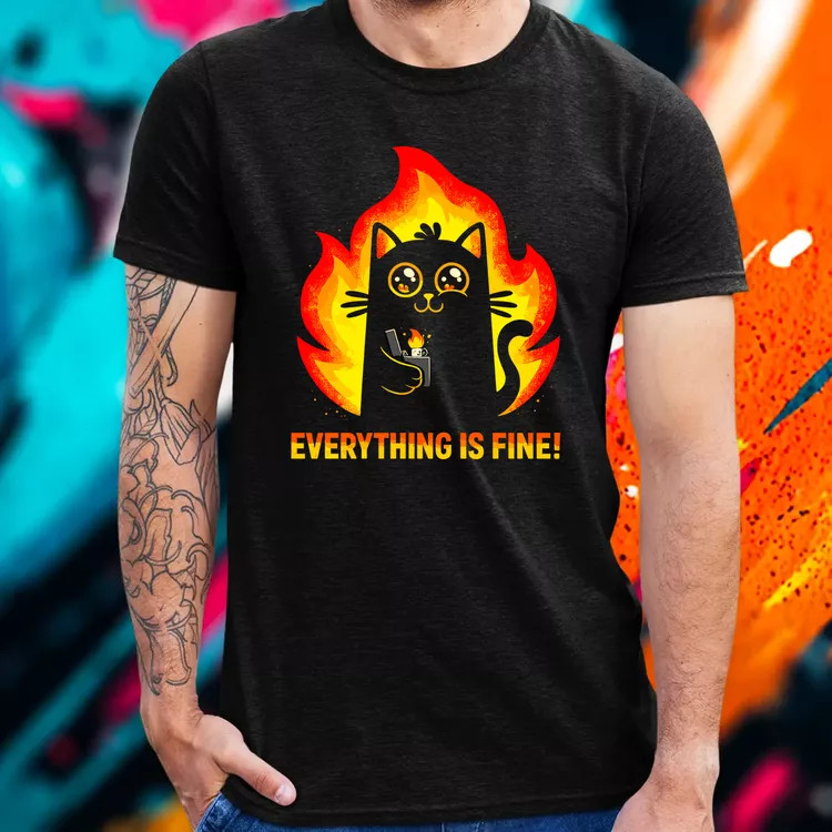 Everything is fine! férfi póló