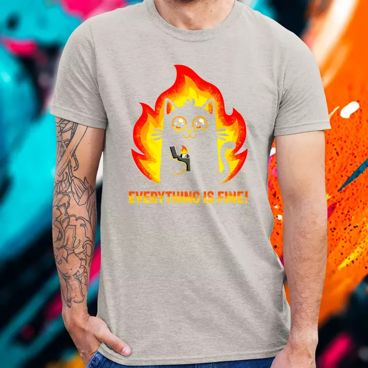 Everything is fine! férfi póló