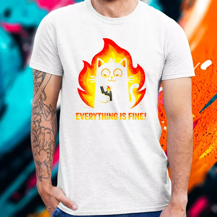 Everything is fine! férfi póló