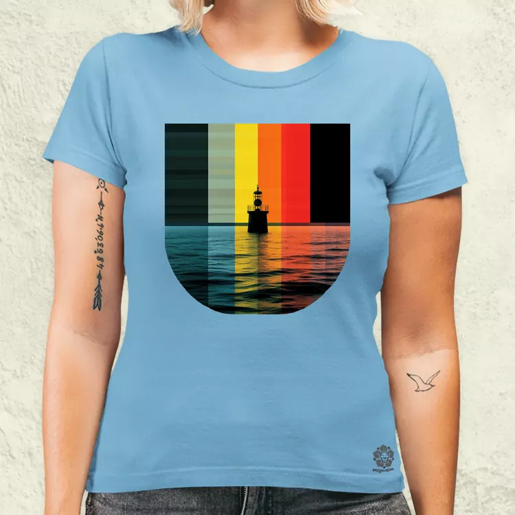 Absztrakt bója női póló