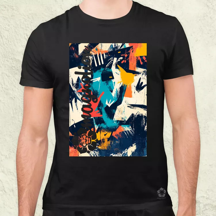 Absztrakt graffiti v3 férfi póló