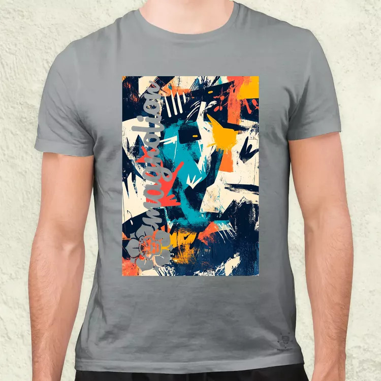 Absztrakt graffiti v3 férfi póló