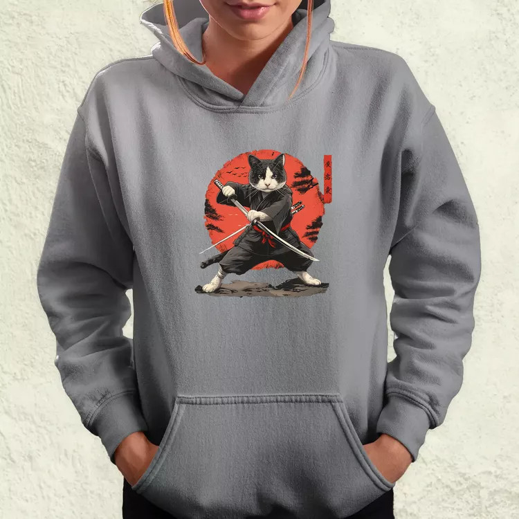 Ninja macska v2 női pulóver