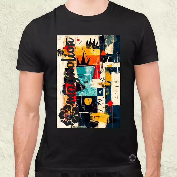 Absztrakt graffiti v7 férfi póló