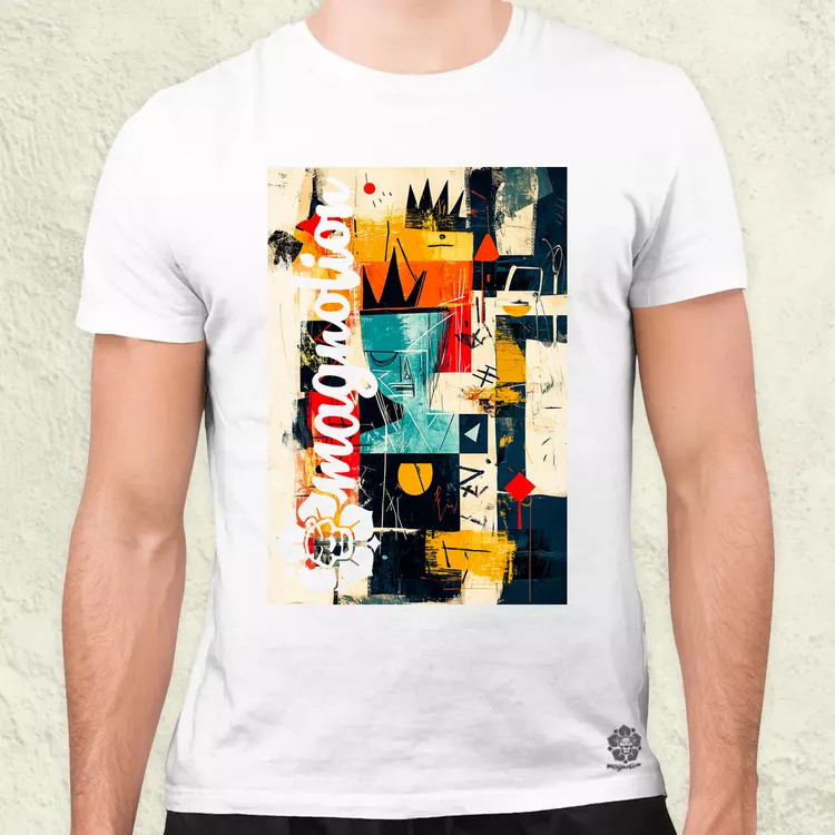 Absztrakt graffiti v7 férfi póló