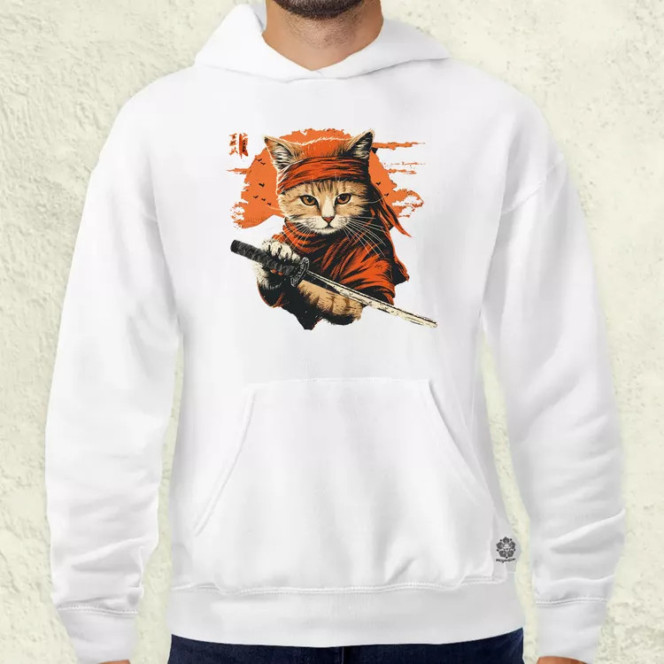 Ninja macska v4 férfi pulóver