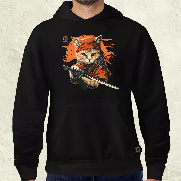 Ninja macska v4 férfi pulóver